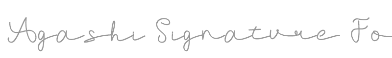 Agashi Signature